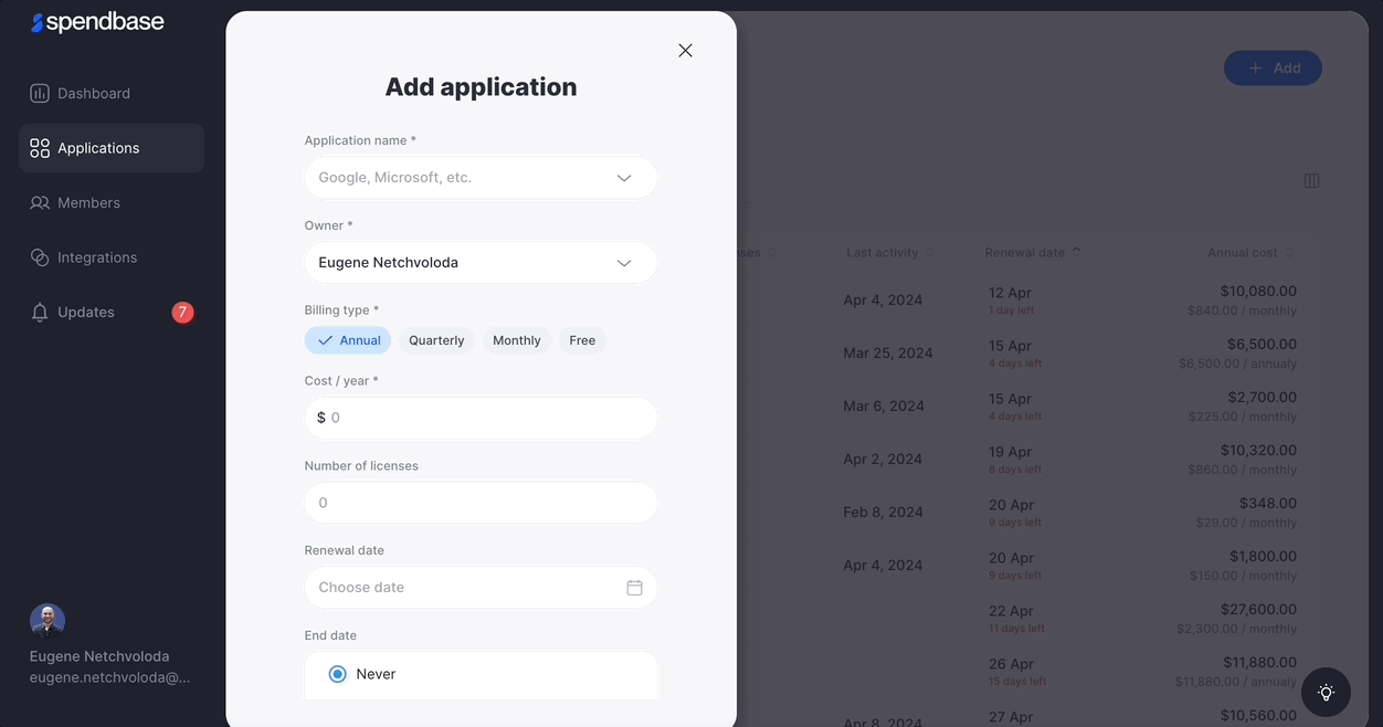 Save app manually